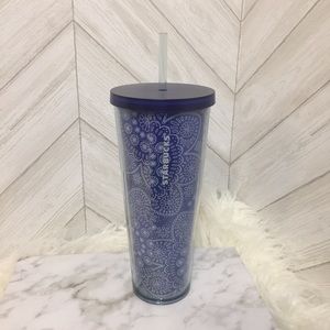 Imperfect Starbucks Dark Blue Paisley